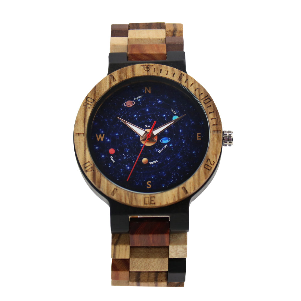 Men Wood Watch Daily Waterproof Wristwatch Quartz Clock ECO friendly wood watch for men-BUNNYKACHU