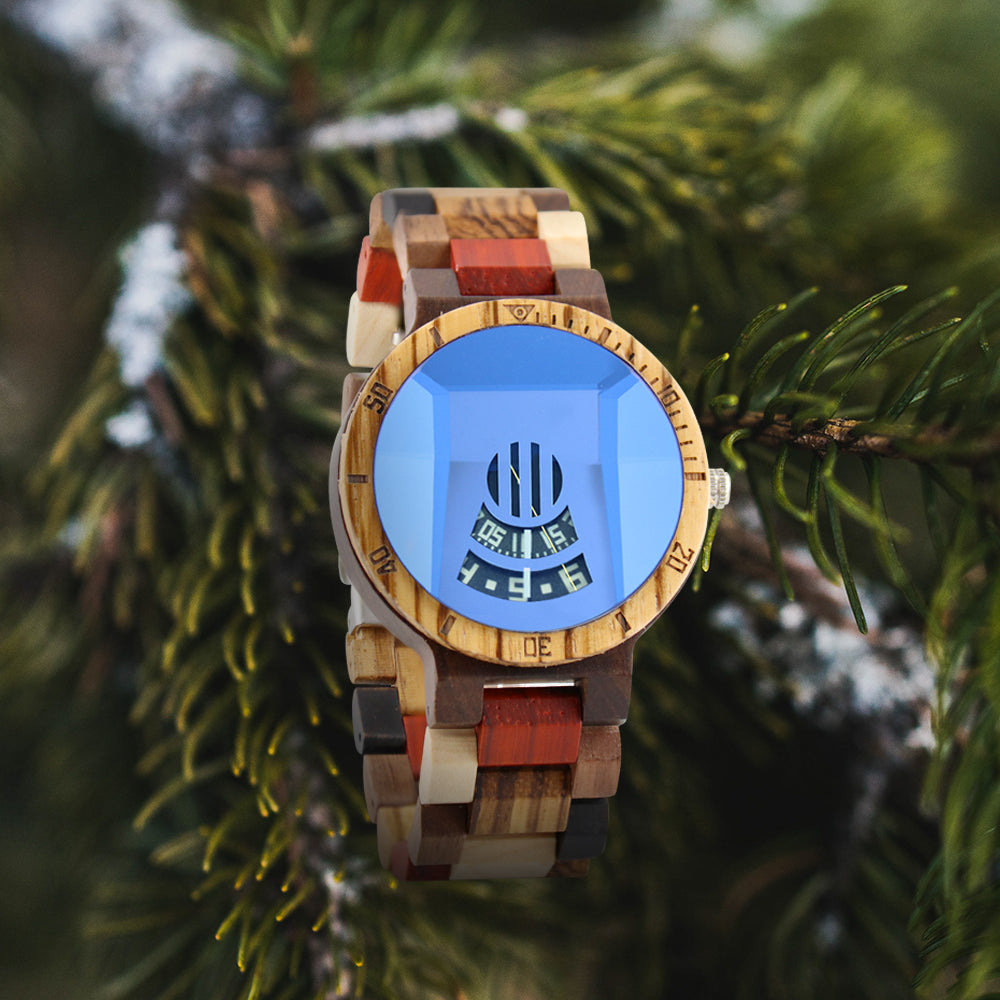 New concept men's hands-free quartz wooden men bracelet watch-BUNNYKACHU