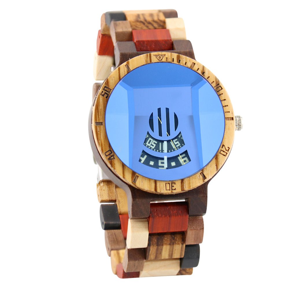 New concept men's hands-free quartz wooden men bracelet watch-BUNNYKACHU