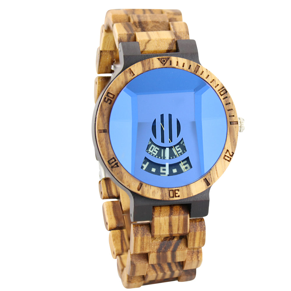 New concept men's hands-free quartz wooden men bracelet watch-BUNNYKACHU