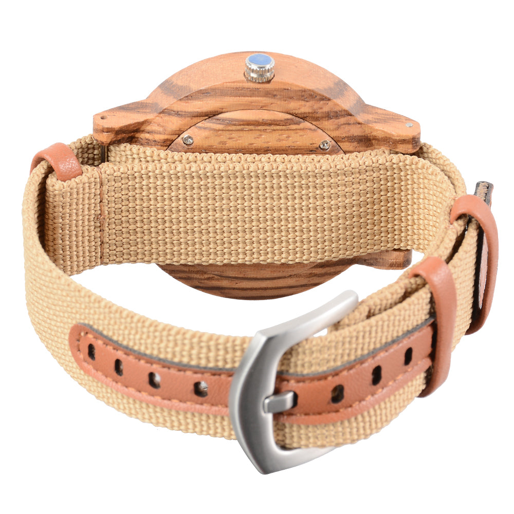 New Design Terminal Hot Sale Quartz Movement Spot Multifunctional Wooden Watch-BUNNYKACHU