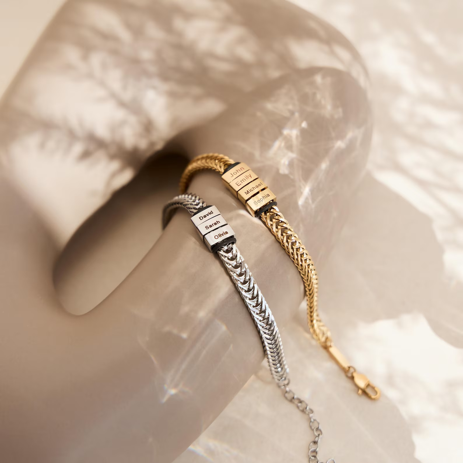 Personalized Engraved Bracelet for Men – Custom Names, Meaningful Gift for Him