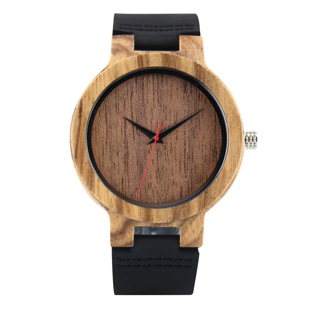 Classic Style Quartz Movement Wooden Watch With Watch Splitter-BUNNYKACHU