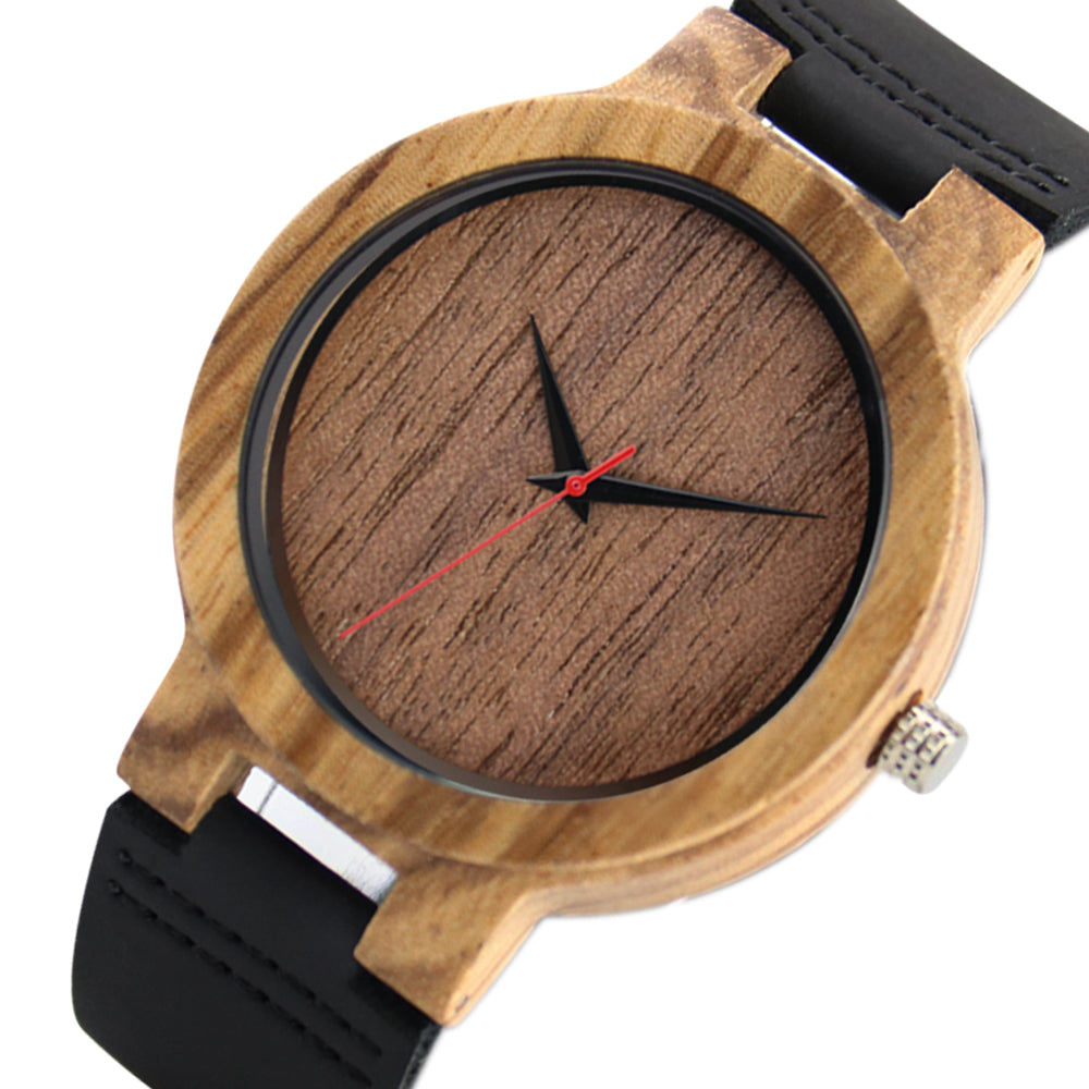 Classic Style Quartz Movement Wooden Watch With Watch Splitter-BUNNYKACHU