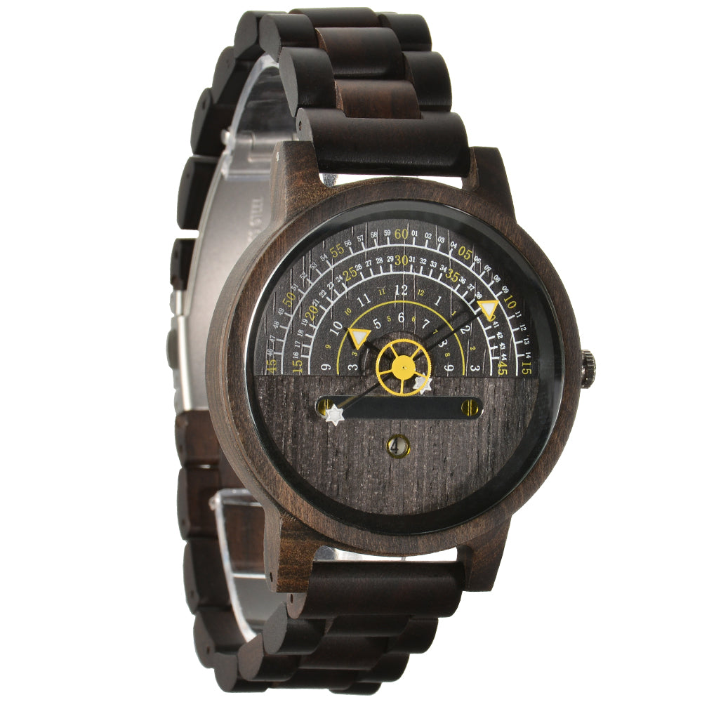 Trendy Creative Wooden Watch Business Multi-function Concept Luminous With Date Quartz Watch-BUNNYKACHU