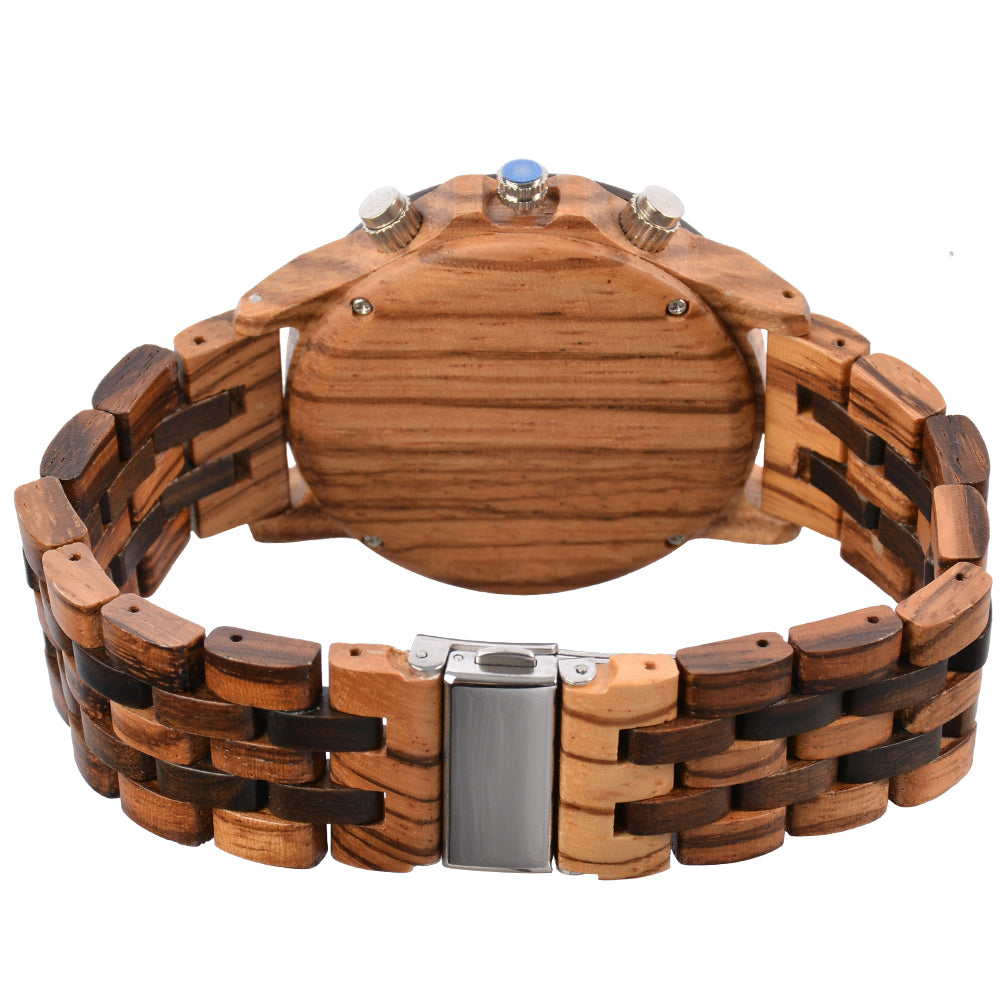 Wooden Multifunction Quartz Watch-BUNNYKACHU