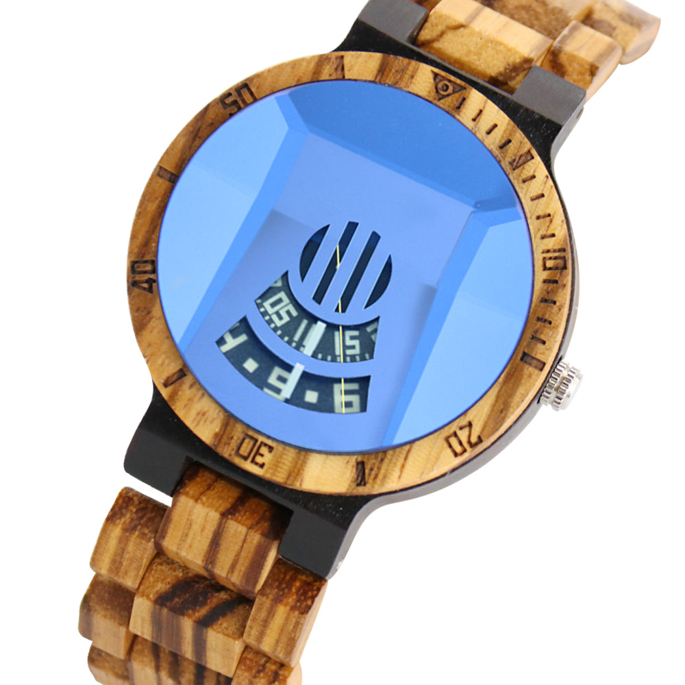 New concept men's hands-free quartz wooden men bracelet watch-BUNNYKACHU