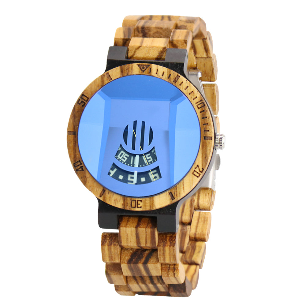 New concept men's hands-free quartz wooden men bracelet watch-BUNNYKACHU