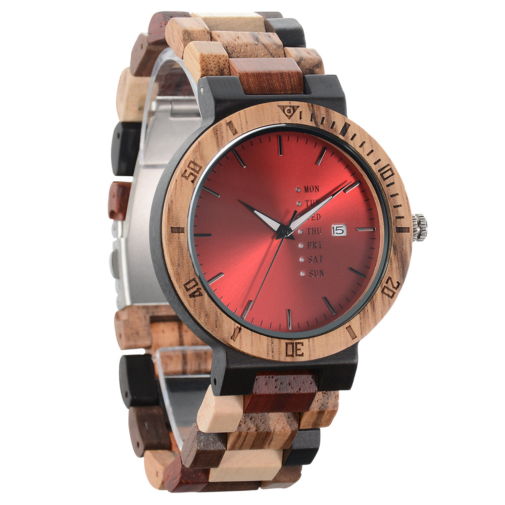 Creative OEM Wooden Watch Men's Fashion Bamboo Watch-BUNNYKACHU