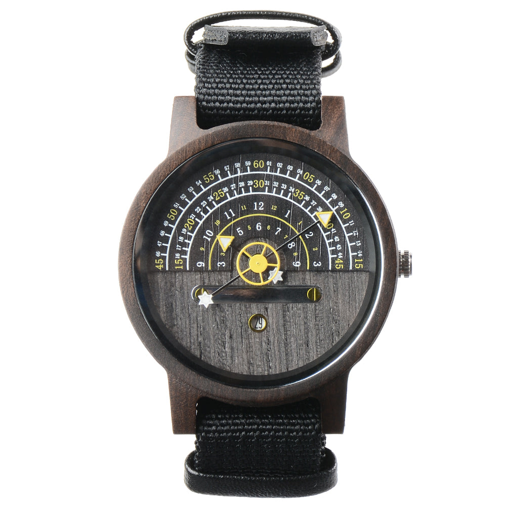 New Design Terminal Hot Sale Quartz Movement Spot Multifunctional Wooden Watch-BUNNYKACHU