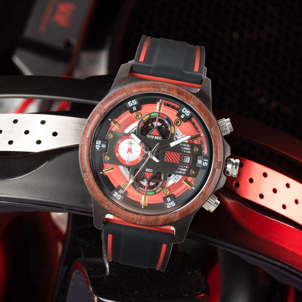 Men's Wooden Strap Watch-BUNNYKACHU