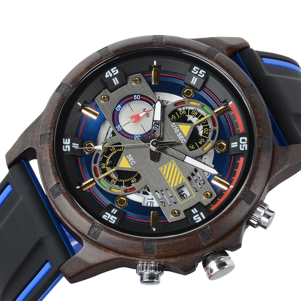 Men's Wooden Strap Watch-BUNNYKACHU