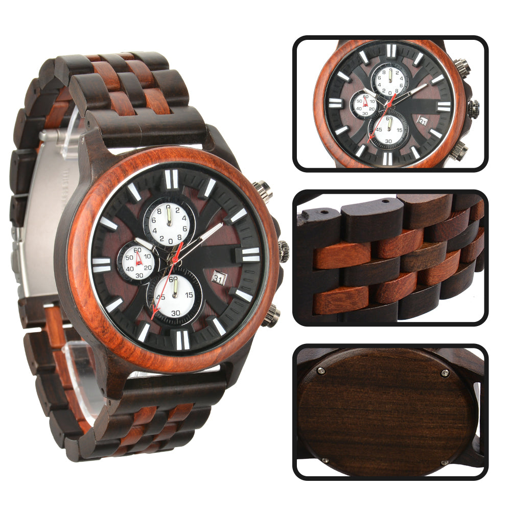 Men watches business multifunction luminous calendar watch gift-BUNNYKACHU