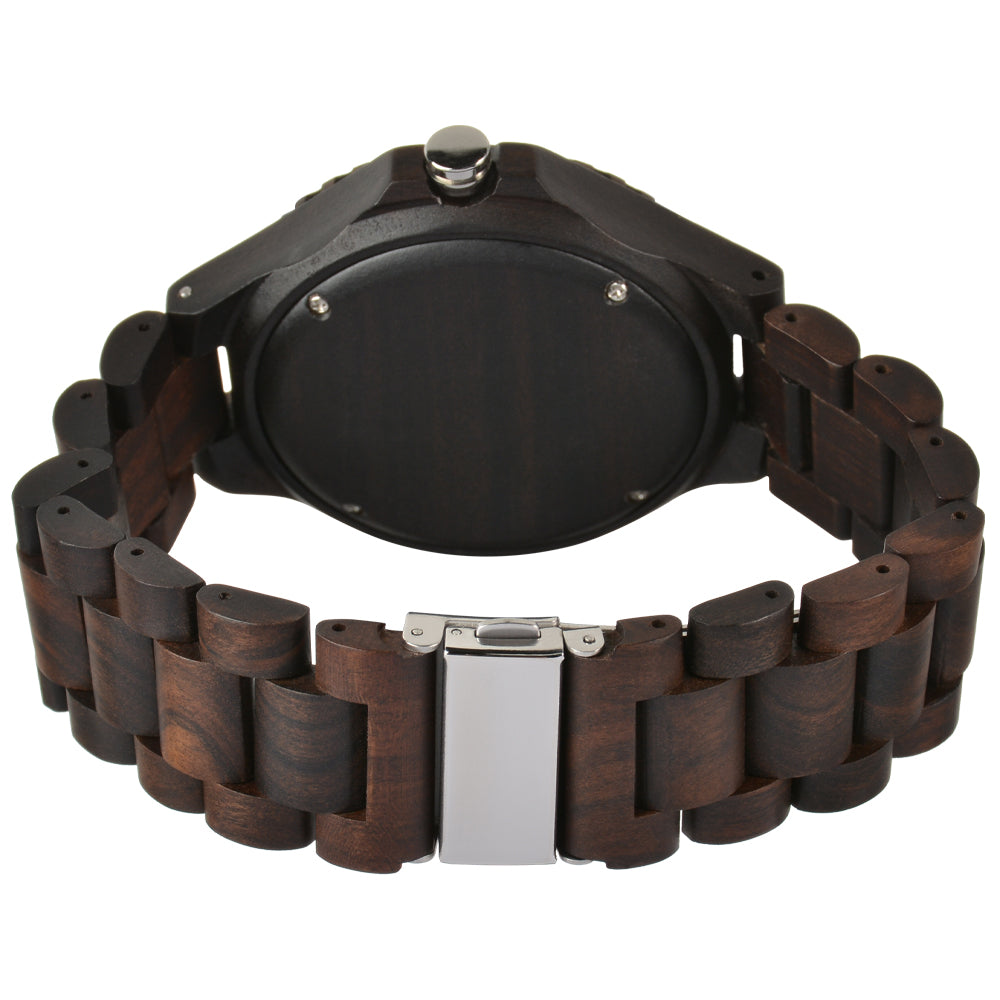 Men's Large Dial Wooden Strap Quartz Watch Non Waterproof Simple Pointer Round Multicolor Watch For Men-BUNNYKACHU