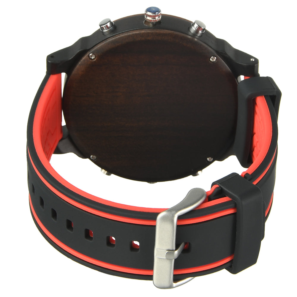 Hot selling men's giant watches trend multi-functional beautiful big dial wooden watch-BUNNYKACHU