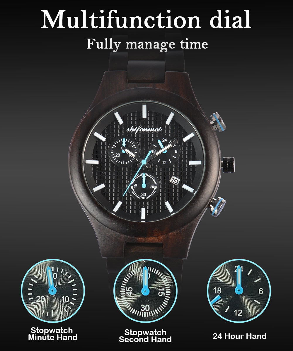 Wooden Watch Fashionable Men's Quartz Watch-BUNNYKACHU