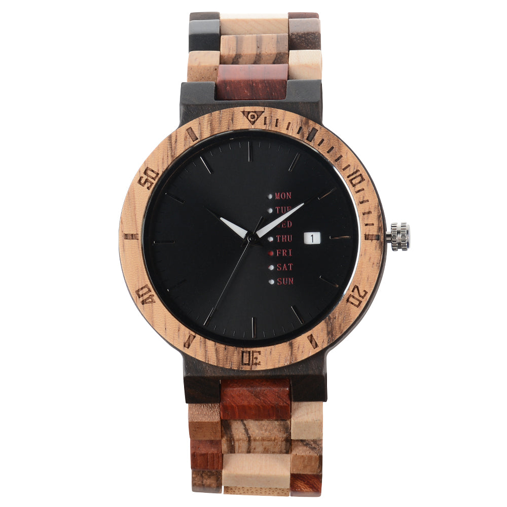 Creative OEM Wooden Watch Men's Fashion Bamboo Watch-BUNNYKACHU
