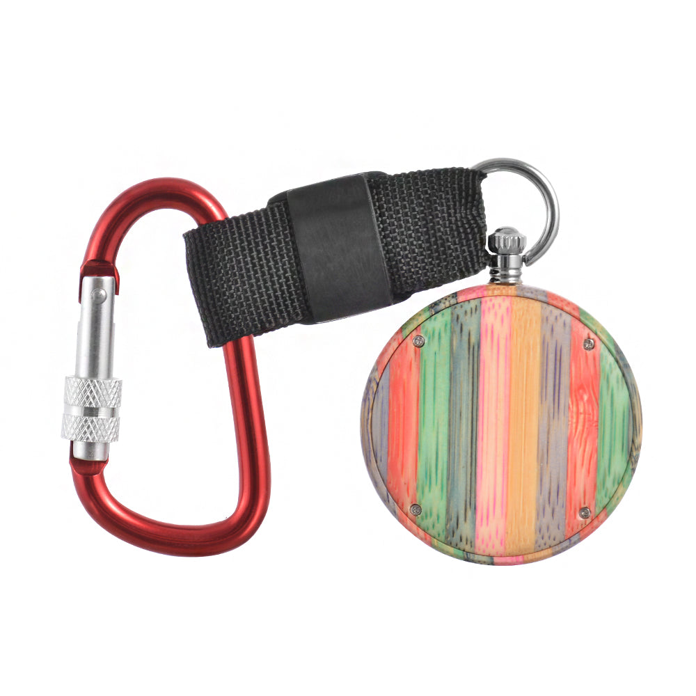 Pocket Watch Wooden with Bronze Pendant Chain Luminous Pointers Wood Pocket Watch-BUNNYKACHU