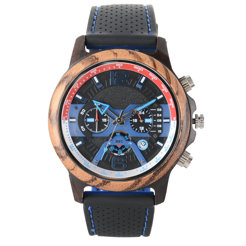 Klassiska herrklockor Pilotfunktion Luminous Quartz Watch Gift Ebony-BUNNYKACHU