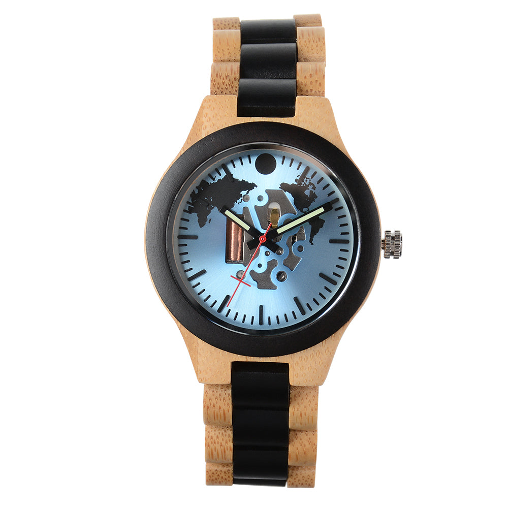 New Adult European and American Casual Fashion Hollow Quartz Wooden Watch-BUNNYKACHU