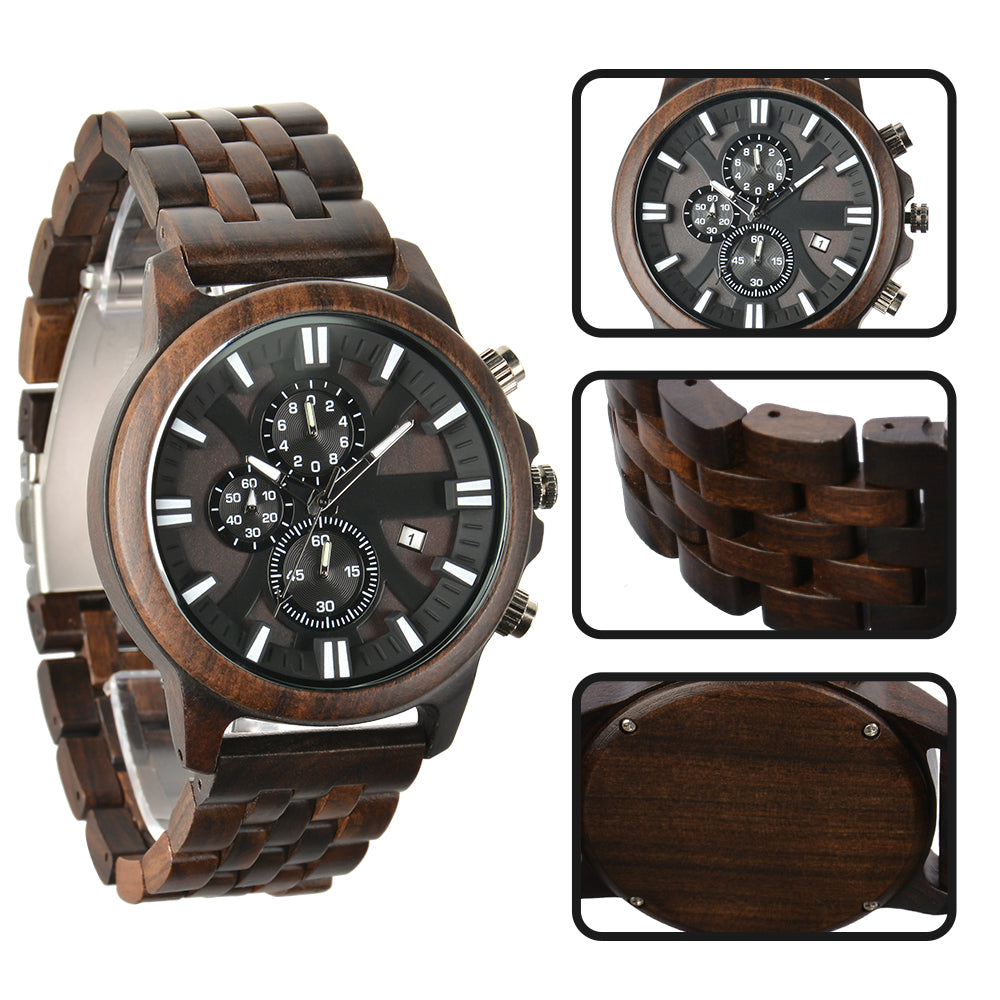 Men watches business multifunction luminous calendar watch gift-BUNNYKACHU