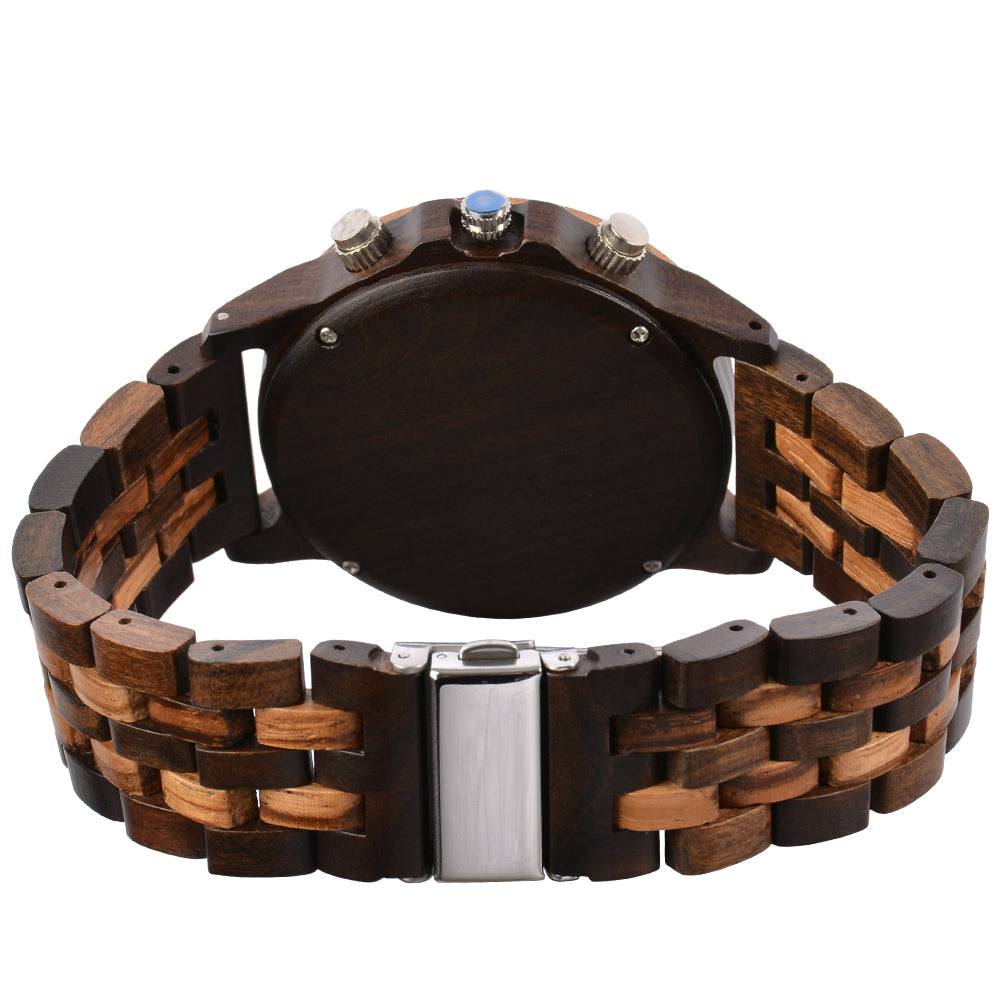Wooden Multifunction Quartz Watch-BUNNYKACHU