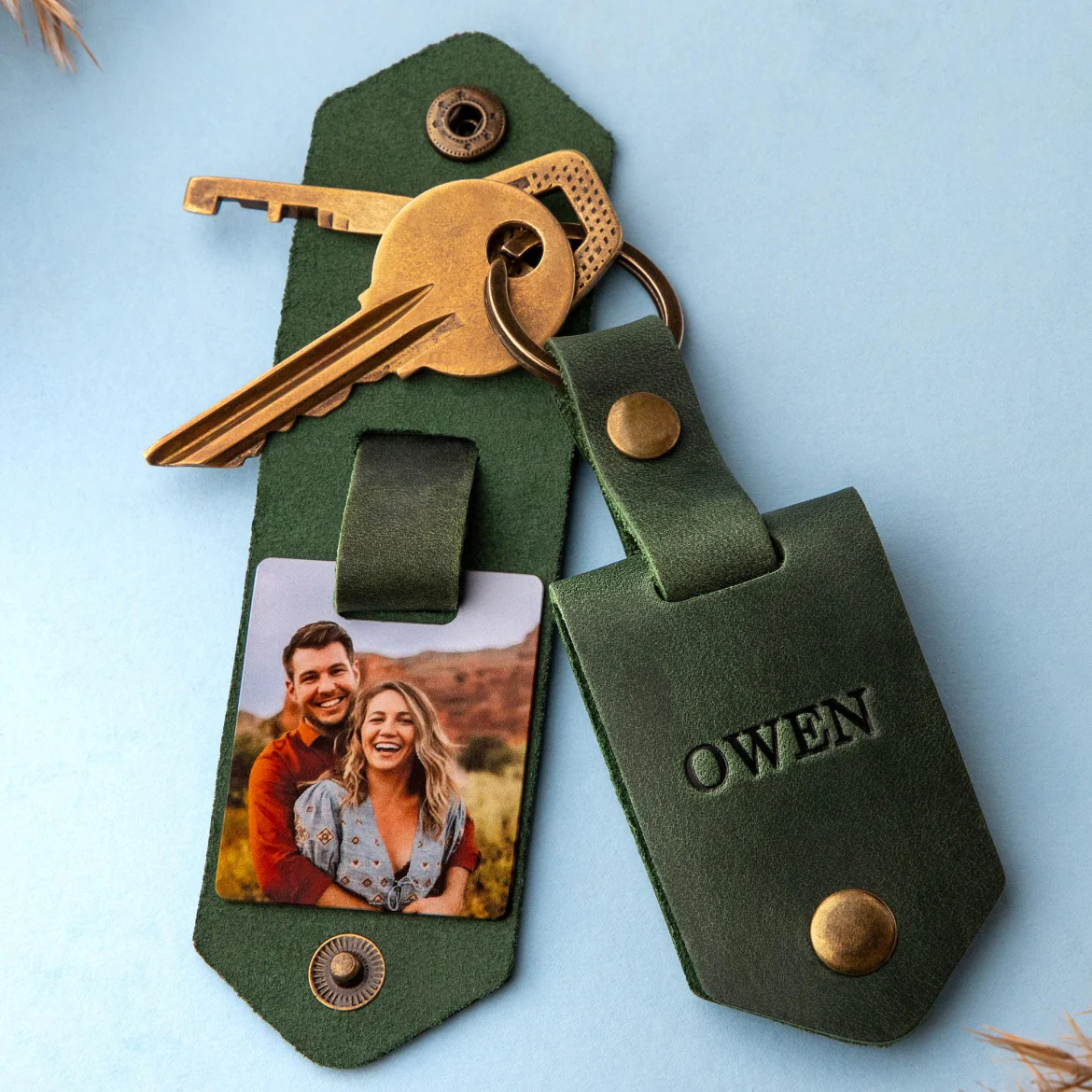 I Will Carry You With Me, Personalized Leather Keychain, Memorial Gift, Custom Photo