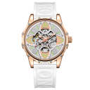 Rose White 4 Leaf Clover Watch