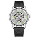 Silver Black 4 Leaf Clover Watch