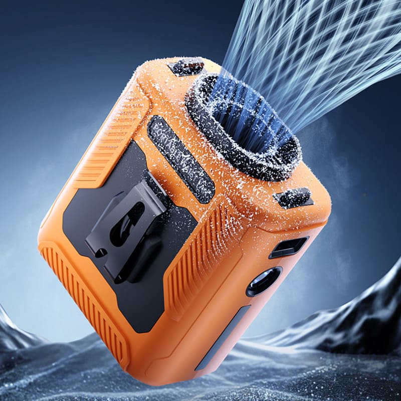 ChubbyCool 6000mAh Portable Fan Belt – Rechargeable Wearable Cooler with Flashlight