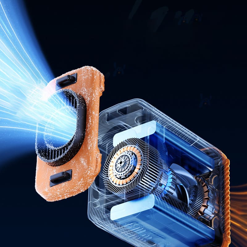 ChubbyCool 6000mAh Portable Fan Belt – Rechargeable Wearable Cooler with Flashlight