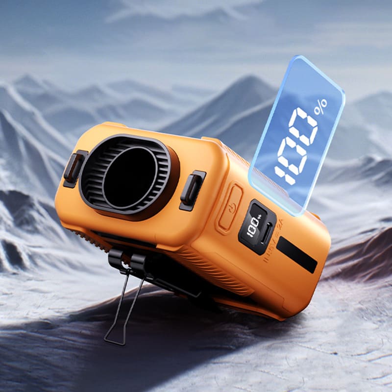 ChubbyCool 6000mAh Portable Fan Belt – Rechargeable Wearable Cooler with Flashlight