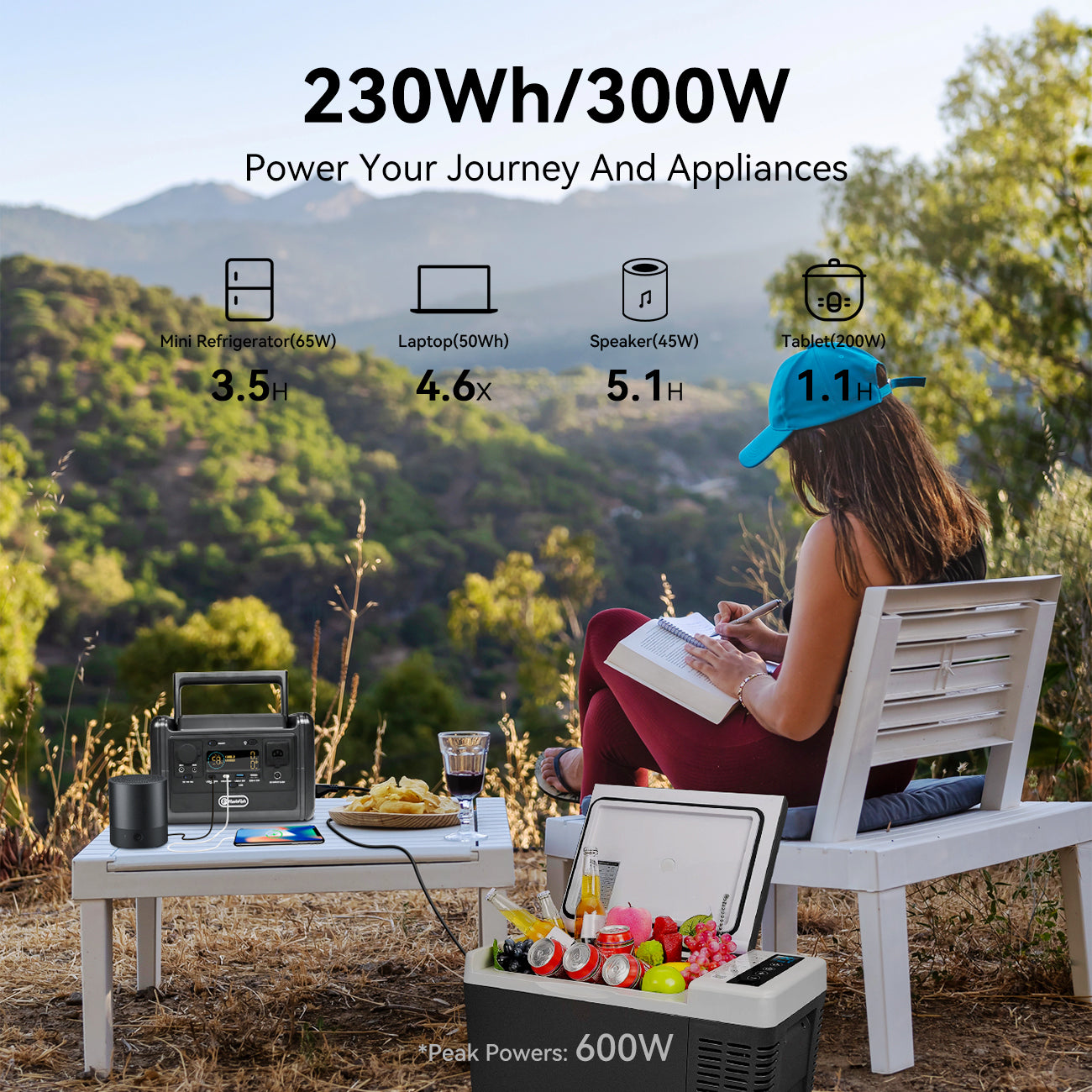 FlashFish T300PRO Portable Power Station |【LFP】300W+230Wh