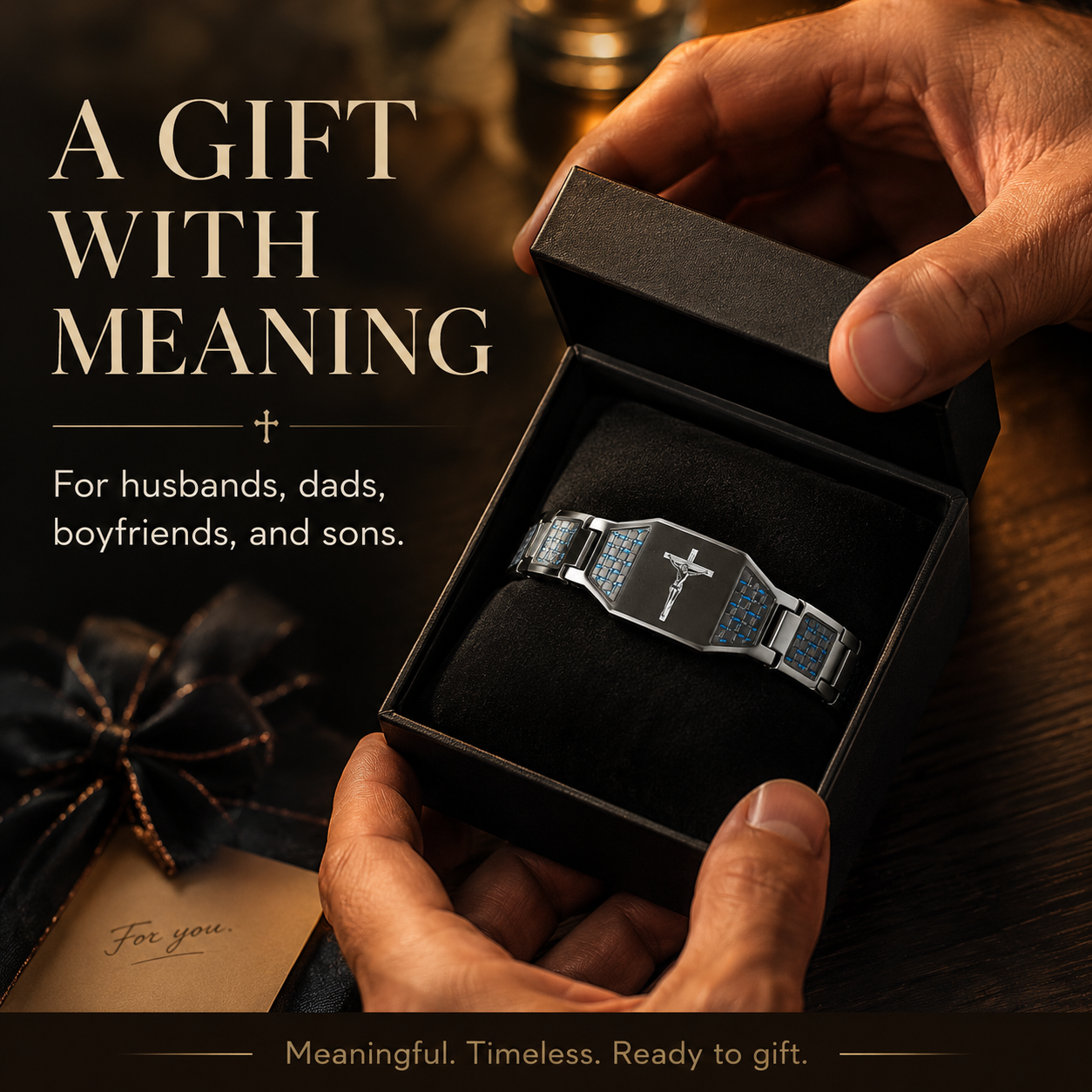 Men’s Jesus Cross Bracelet – Meaningful Faith Gift for Him，Wear Your Faith. Every Day.