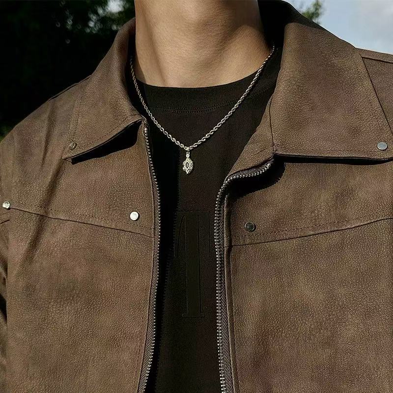 925 Sterling Silver Blue Tear Devil Necklace