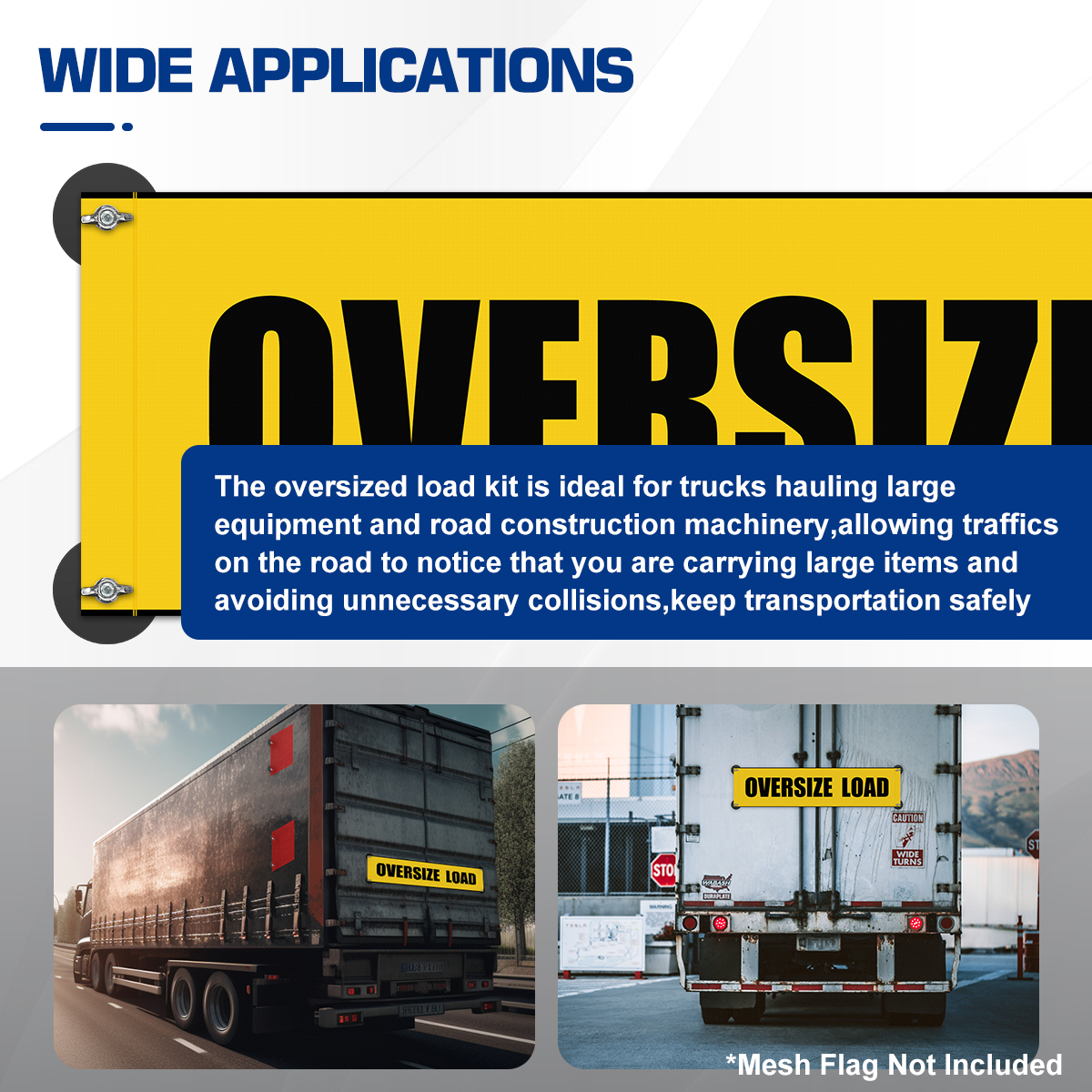 4Pcs Rubber Coated Heavy Duty Magnetic Flag Holder for Oversize Load Signs, Strong Magnet for Wire Loop Flags with Locking Wing Nut, Oversize Load Magnet Flag Magnet Safety Flags Sign for trucks