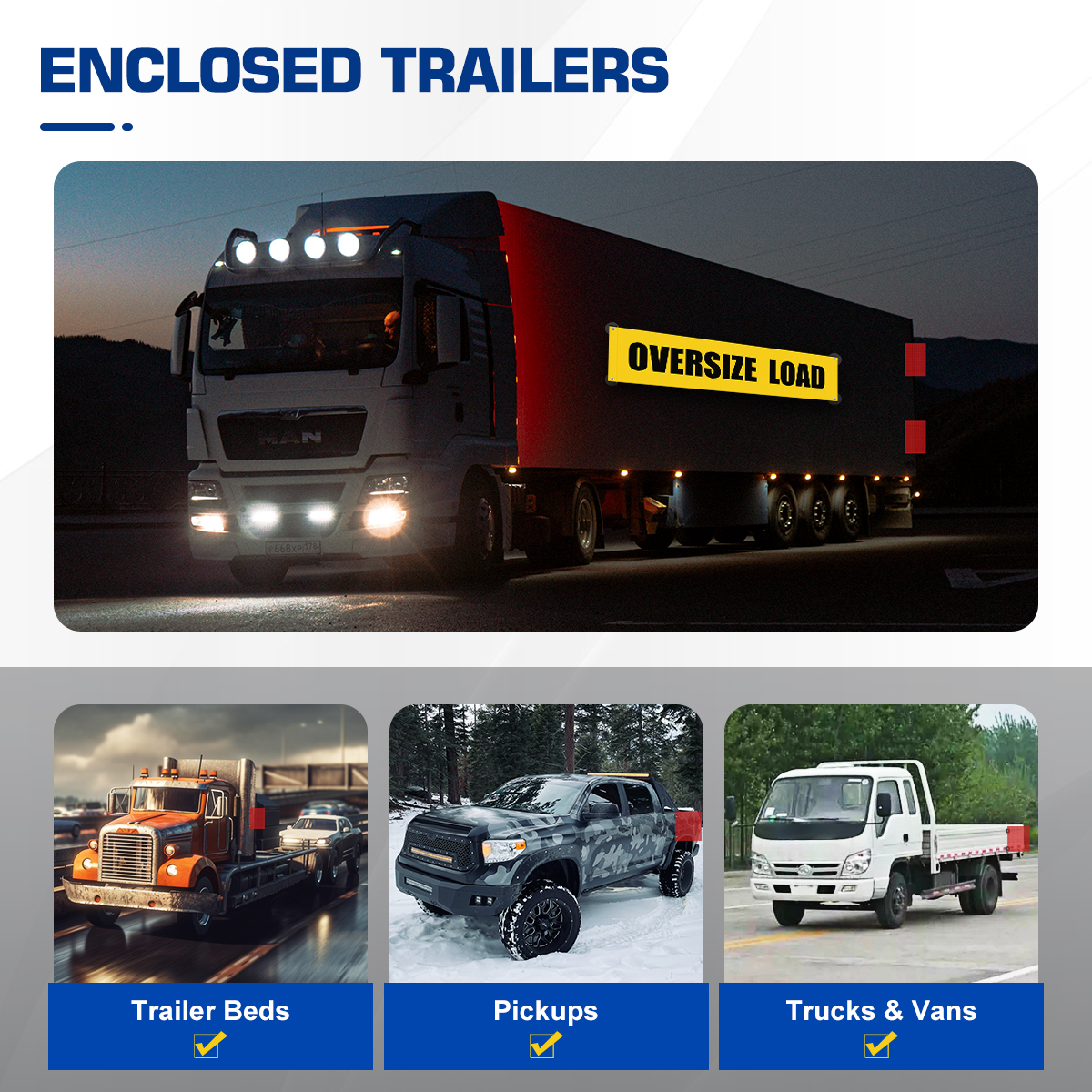 4Pcs Rubber Coated Heavy Duty Magnetic Flag Holder for Oversize Load Signs, Strong Magnet for Wire Loop Flags with Locking Wing Nut, Oversize Load Magnet Flag Magnet Safety Flags Sign for trucks