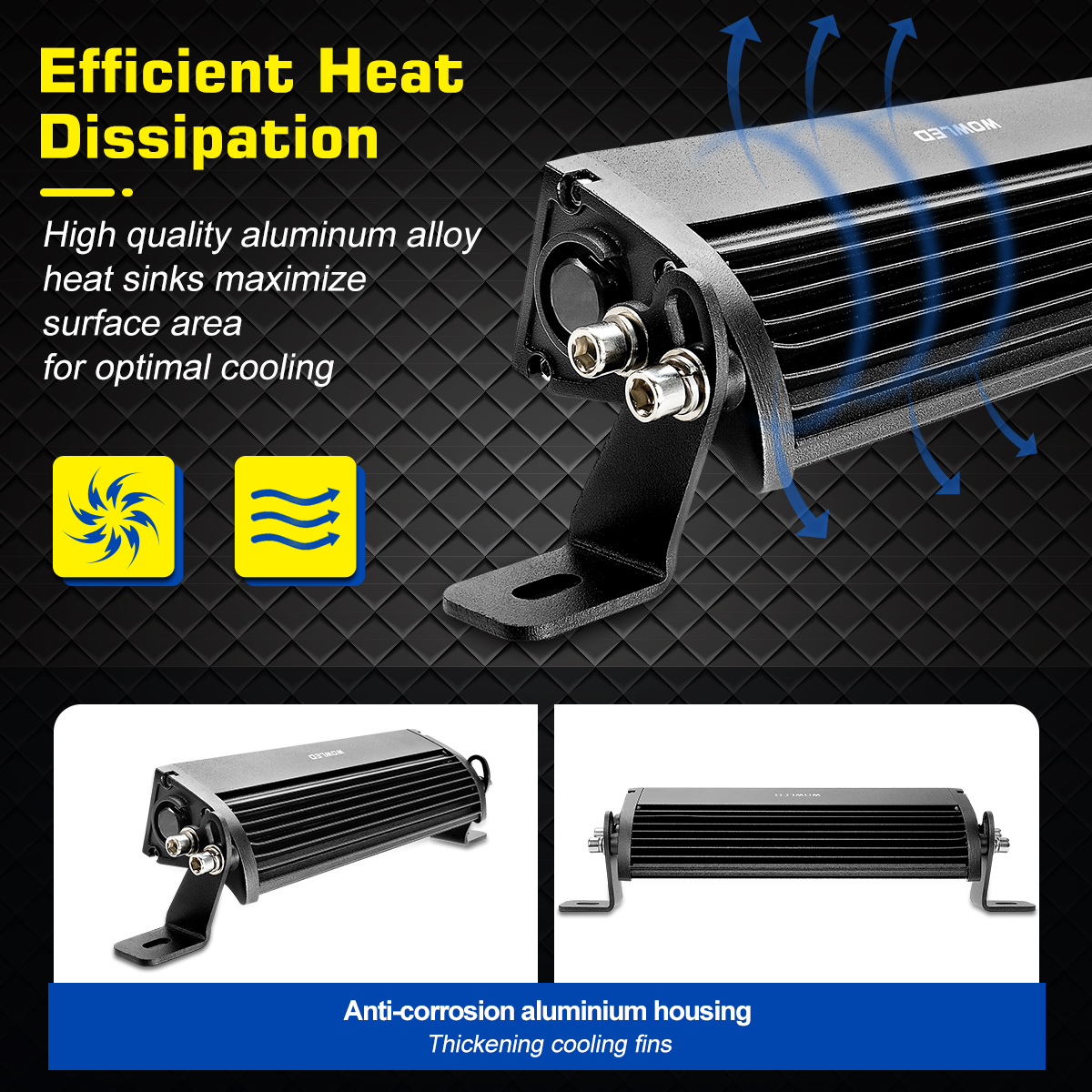 WOWLED Light Bar with DRL, High end 8 Inch Single Row LED Bar 45W Spot Light with DRL Function, Offroad Driving for Pickup Truck SUV ATV UTV Boat 4X4 12V 24V