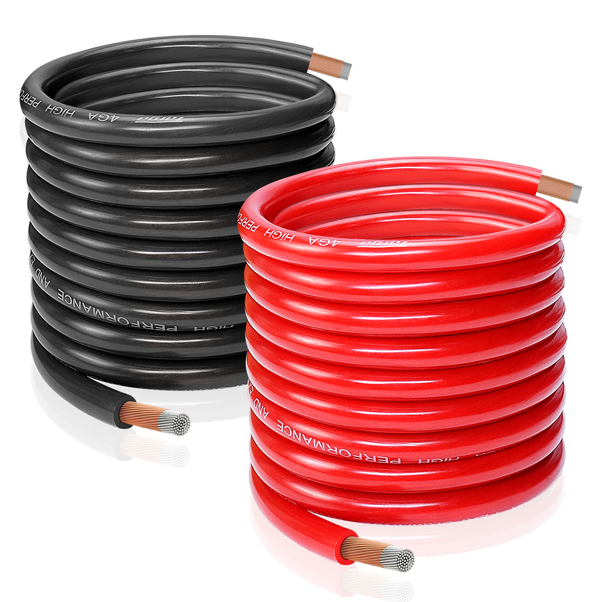 4 Gauge CCA Wire, (25ft Black+25ft Red) Automotive Wire Car Audio Battery Cable, Power/Ground Welding Cable, 4AWG Electrical Wire for Audio RV RC Trailer Speaker Amp 12V