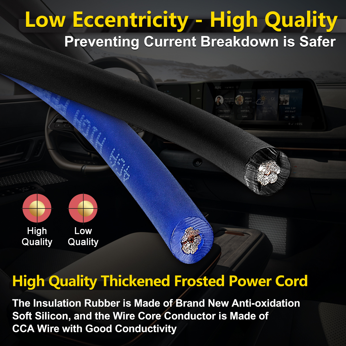 4 Gauge Amp Installation Wiring Kit, Car Amplifier Wiring Kit Power, Ground, Remote Cable, RCA Cable, Speaker Wire, Split Loom Tubing Fuse Holder Subwoofers Speaker Amp Wiring kit