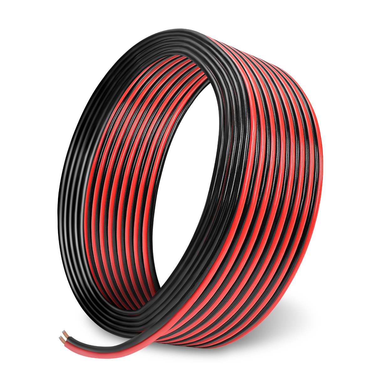 Electrical Wire PVC CCA Wire 12 Gauge, 100FT Red Black 2 Conductor Automotive Wire Cable Car Battery Cable, PVC Power/Ground Electrical Wire for Audio Speaker Amp RC Solar Power Project DC
