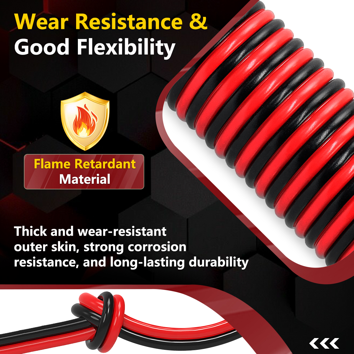 14AWG Electrical Wire Cable, 2 Conductors (100FT Red +100FT Black) PVC Cable Hookup Flexible Extension Cord for LED Strips Light Copper Clad Aluminum Copper Wire, Automotive 12V/24V DC Cable