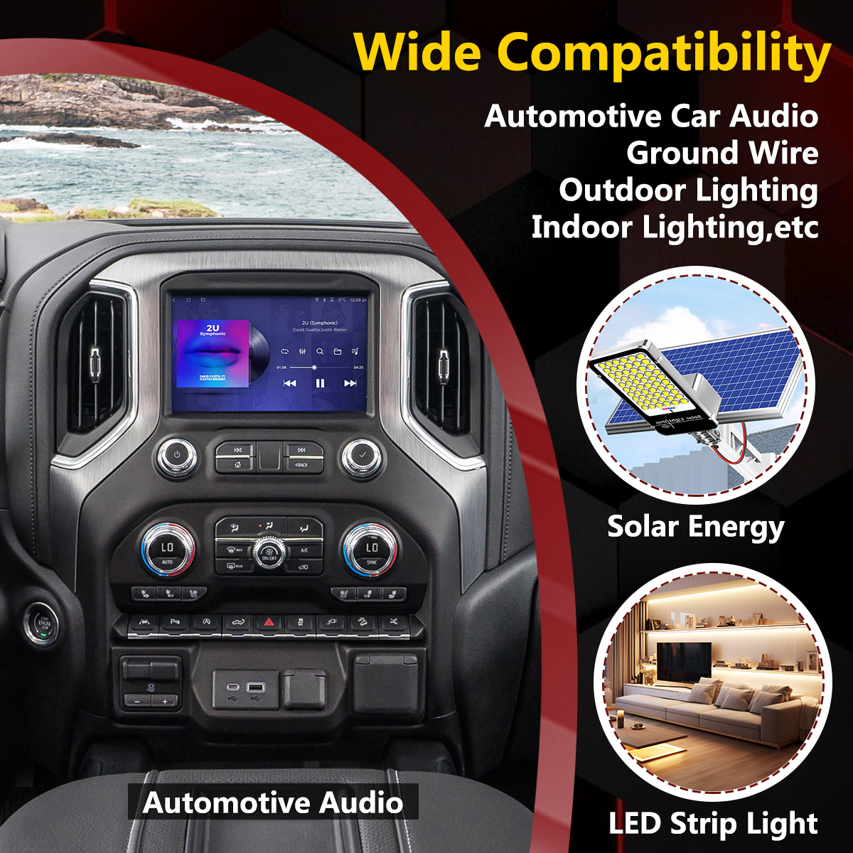 14 Gauge CCA Wire, 150FT Red Black 2 Conductor Automotive Car Battery Cable, PVC Power/Ground Wire, Welding Cable, Electrical Audio Wiring for Speaker Amp DC 12V 24V