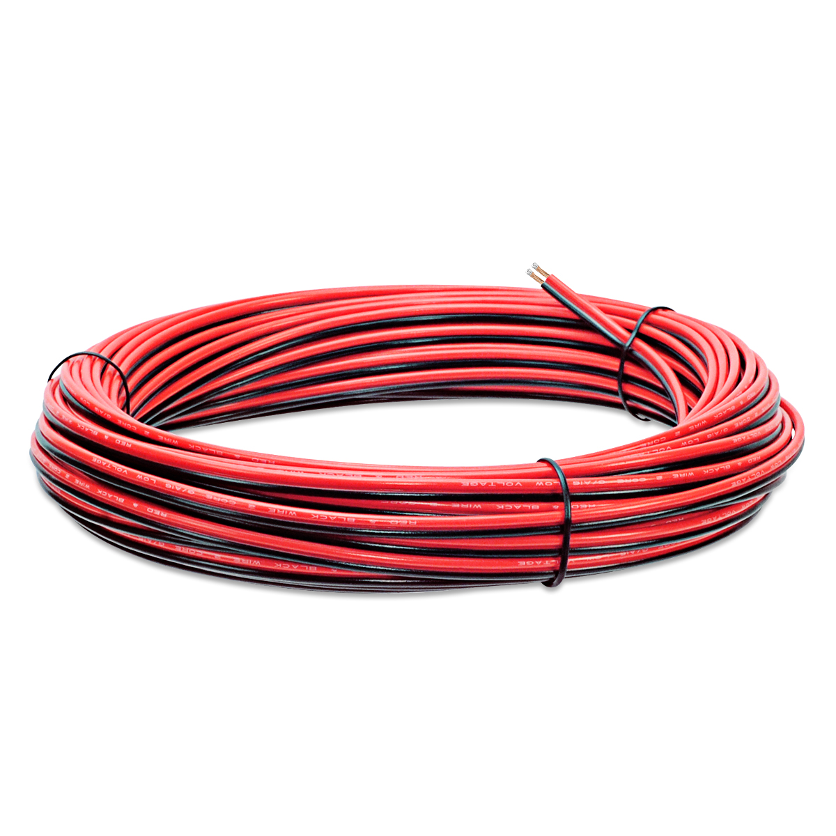 16 AWG Wire Cable, 100FT [Black 50FT+ Red 50FT] CCA Automotive Electrical Wire, 2 Conductor Black Red Cord with PVC Jacket for Light RV Car Speaker Cable, 12V/24V DC Wire