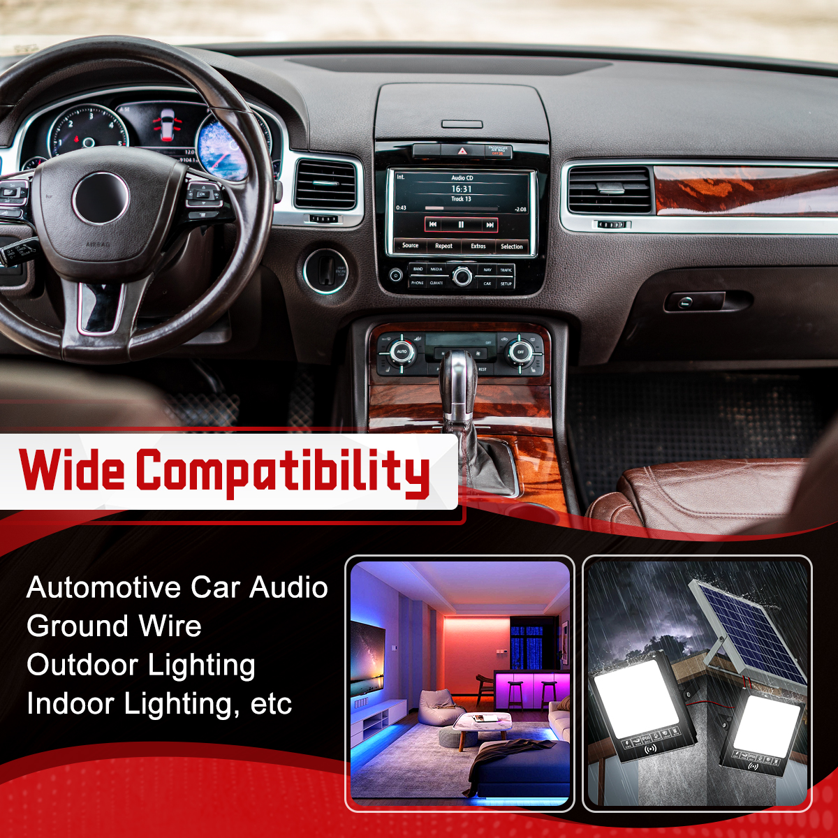 18 Gauge Electrical Wire Cable 100FT, Flexible Red Black 2 Conductors Automotive CCA Wire, 18 AWG 2 Cord Low Voltage Extension Wire Cable for Strip Light Speaker DC 12V