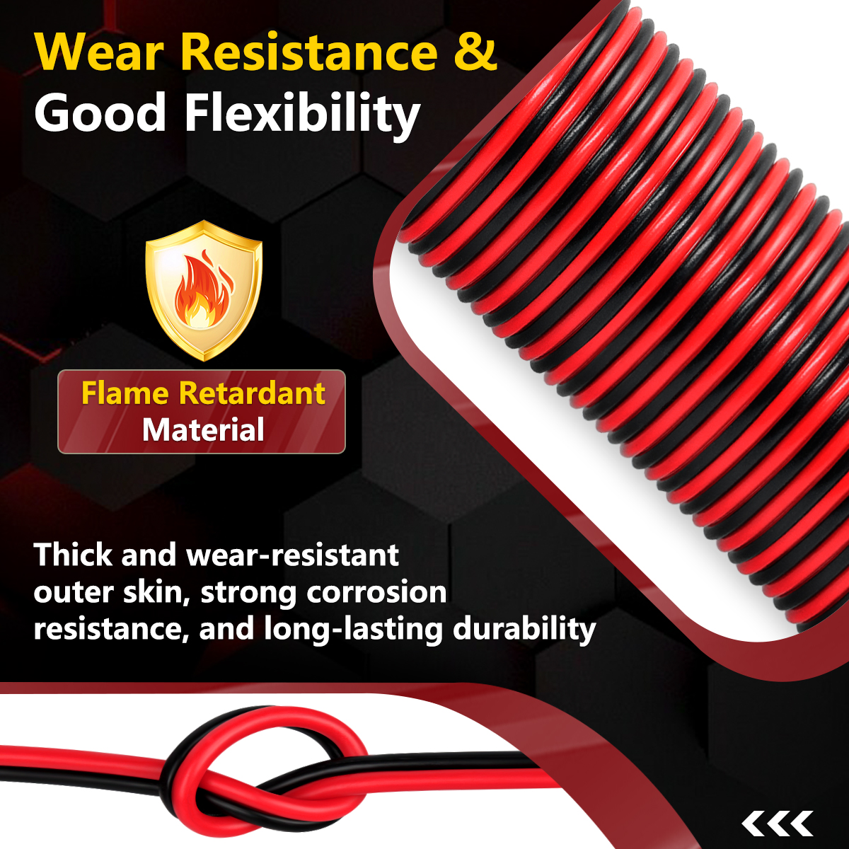 18 Gauge Electrical Extension Cable, 150FT / 46m Flexible Soft Red Black 2 Pin 18 AWG CCA Wire, 2 Cord Low Voltage Extension Wire for LED Strip Lights Auto Motor Wiring DC 12V