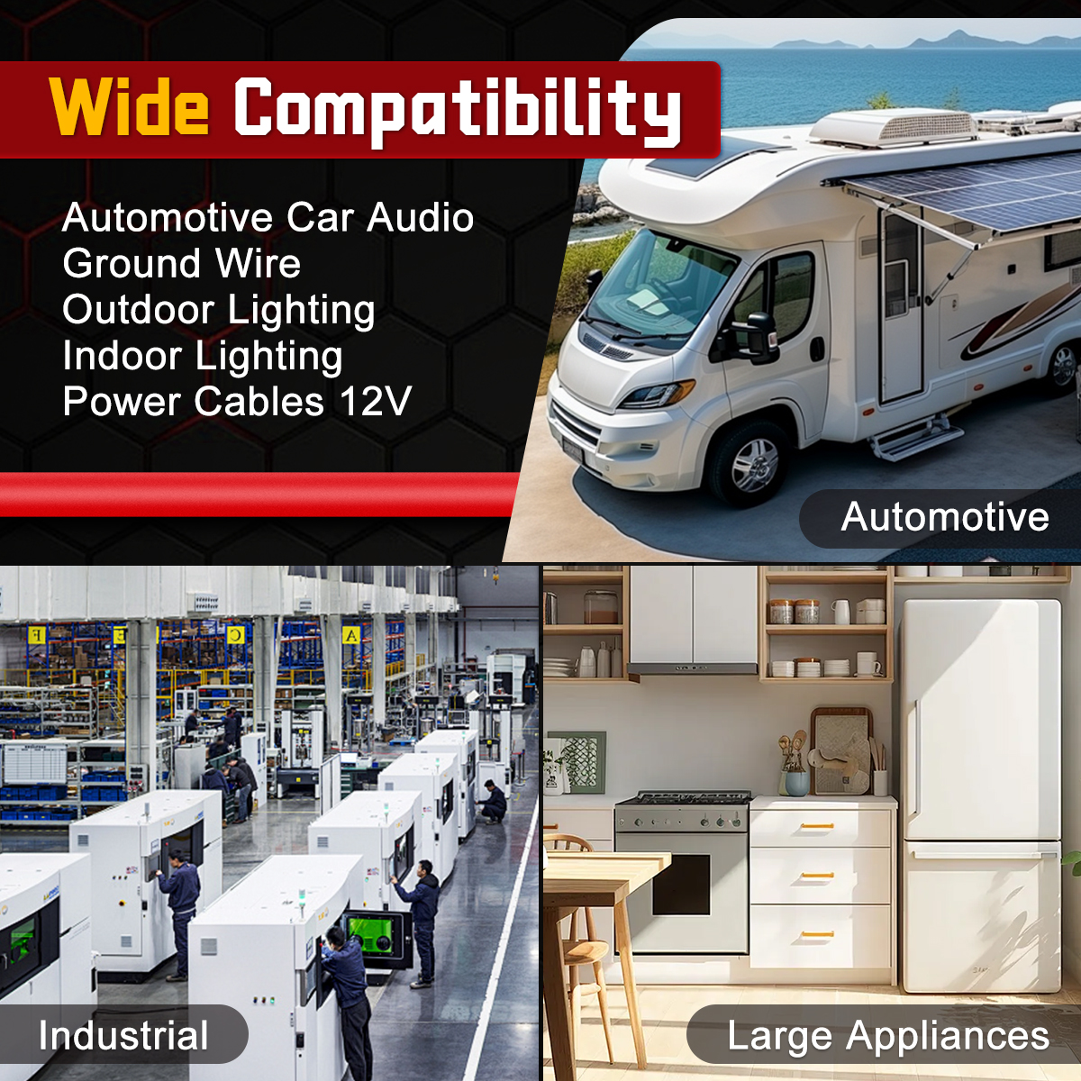 8 Ga Amp Wire, 25FT Red Color Automotive Power Cable for Car Audio System Amplifiers, 8 AWG Silicon Flexible Soft Amp CCA Battery Cable Wire Automotive Power/Ground RV, Trailer 12V 24V