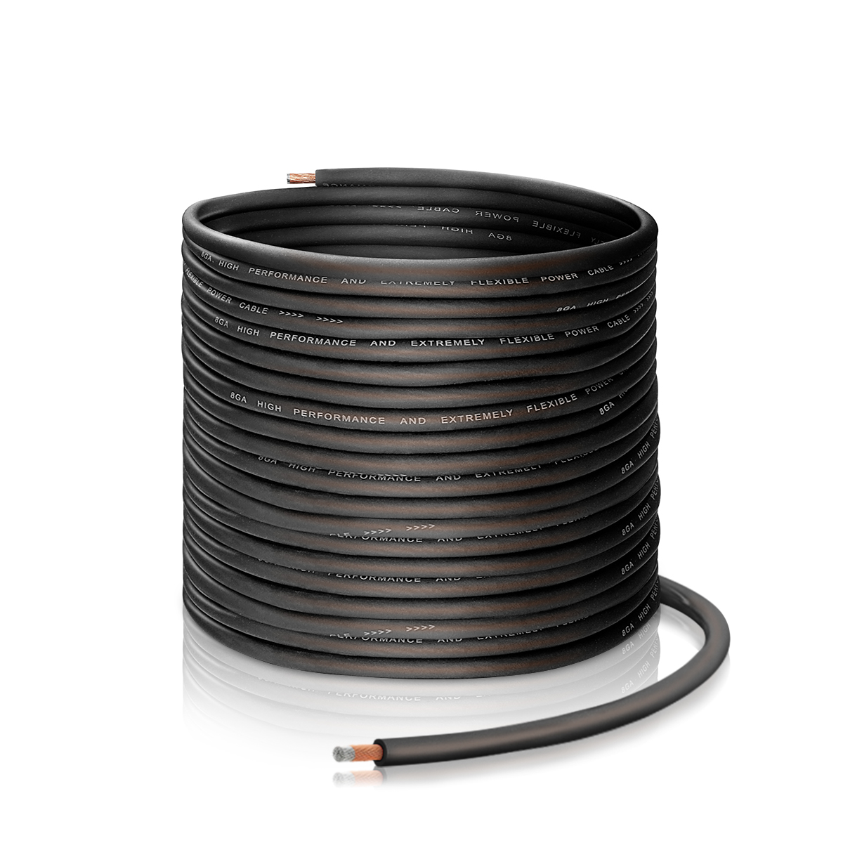 8 AWG Black Car Amp Wire 25FT, 12V Silicon CCA Power Cable for Car Audio Amplifiers, Power Battery Automotive Electrical Wire Flexible Durable 8 Gauge Electrical Wire for Amp Speaker RV