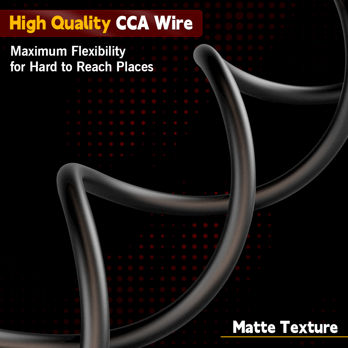 8 AWG Black Car Amp Wire 25FT, 12V Silicon CCA Power Cable for Car Audio Amplifiers, Power Battery Automotive Electrical Wire Flexible Durable 8 Gauge Electrical Wire for Amp Speaker RV