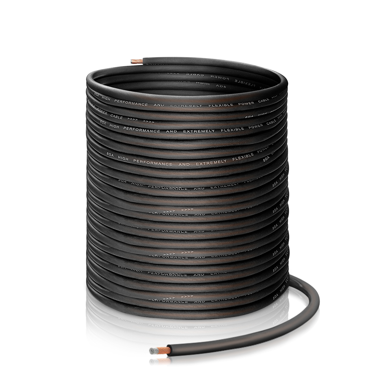 8 AWG Black Battery Cable, 50FT 12V CCA Wire for Car Audio Speaker, Silicon Flexible Electrical Wire for Automotive Car Amplifiers Low Voltage Power Cable 15.5m (Black)